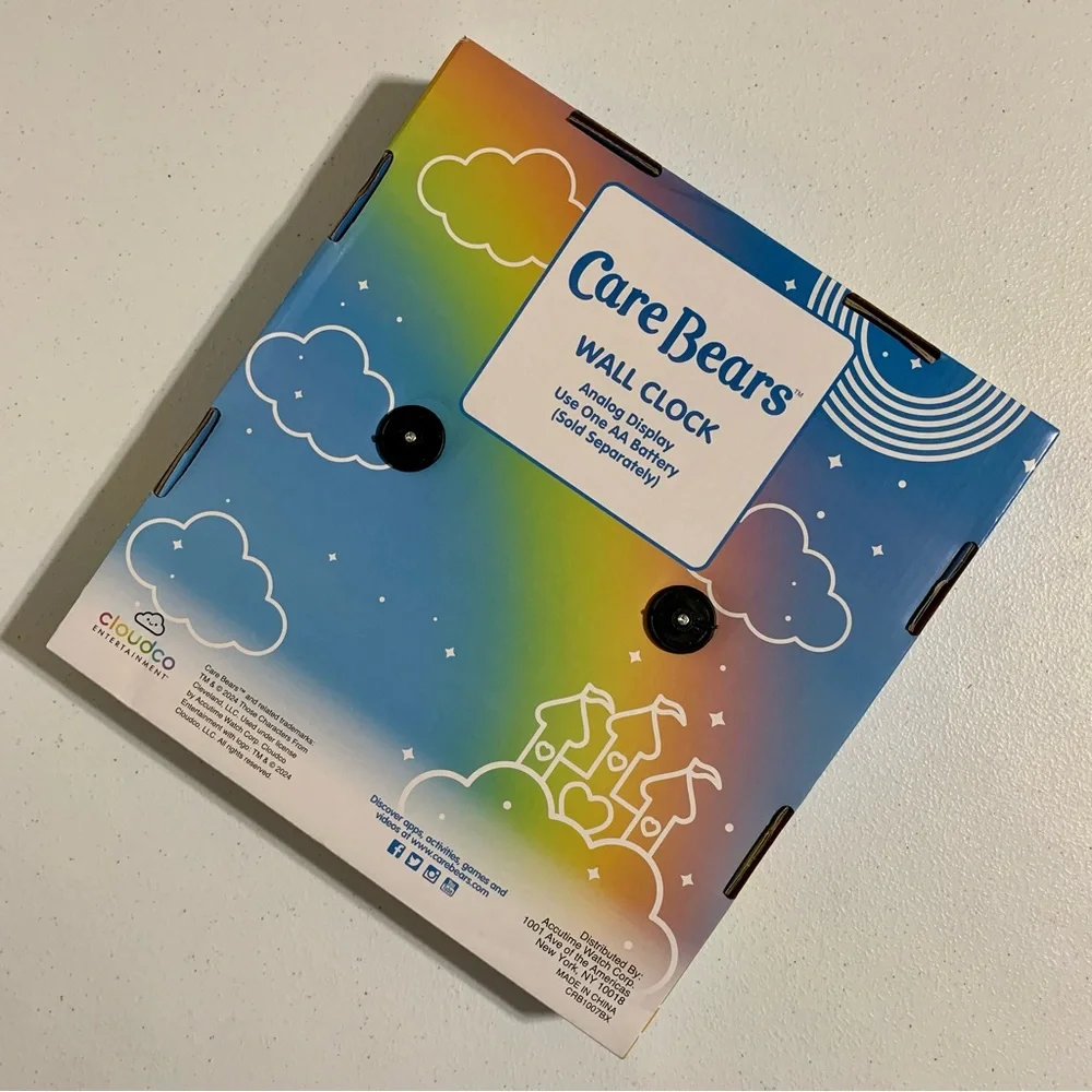 Care Bears Analog Wall Clock-New in Box